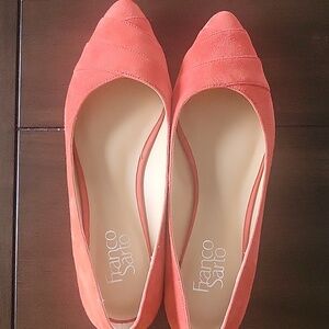 COPY - Franco Sarto Tangerine/Coral Suede Flats Size 7.5 *New*